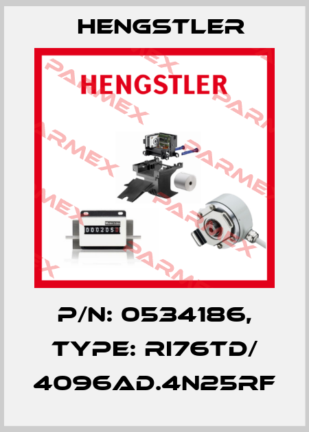 p/n: 0534186, Type: RI76TD/ 4096AD.4N25RF Hengstler