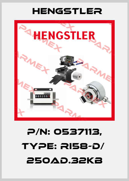 p/n: 0537113, Type: RI58-D/  250AD.32KB Hengstler