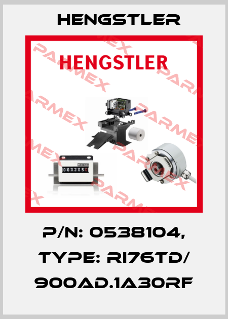 p/n: 0538104, Type: RI76TD/ 900AD.1A30RF Hengstler