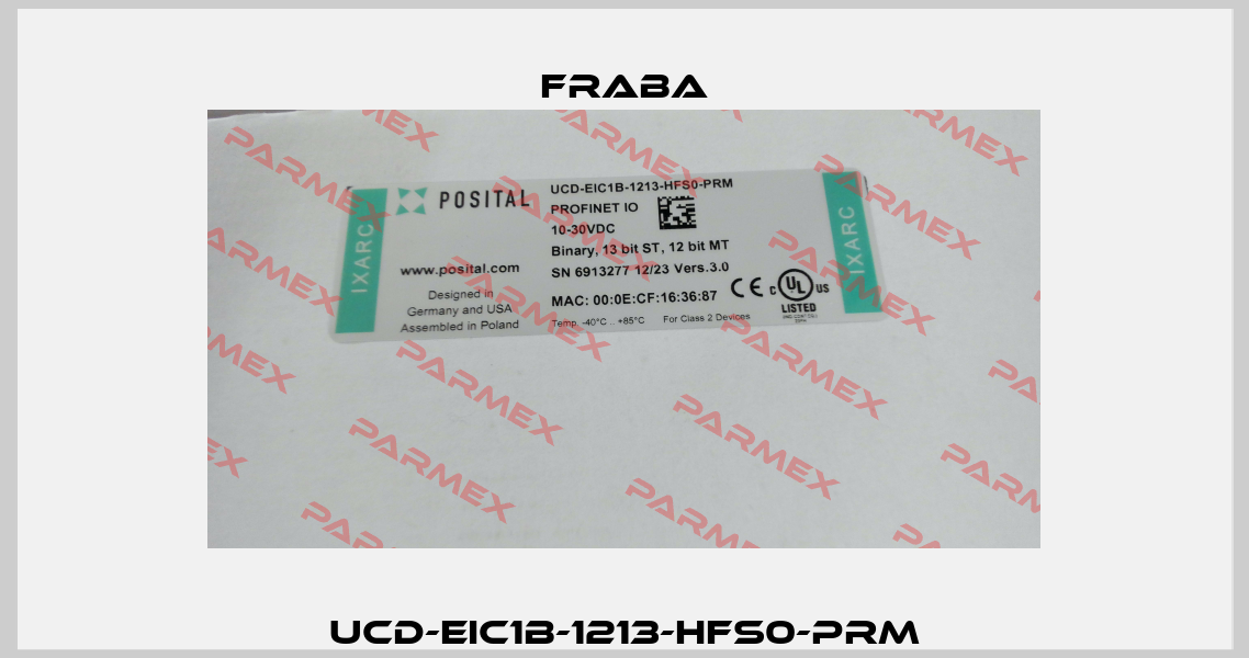 UCD-EIC1B-1213-HFS0-PRM Fraba