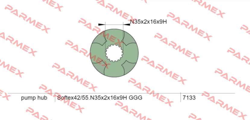 42/55A-N35x2 GGG/ DIN 5480 Softex