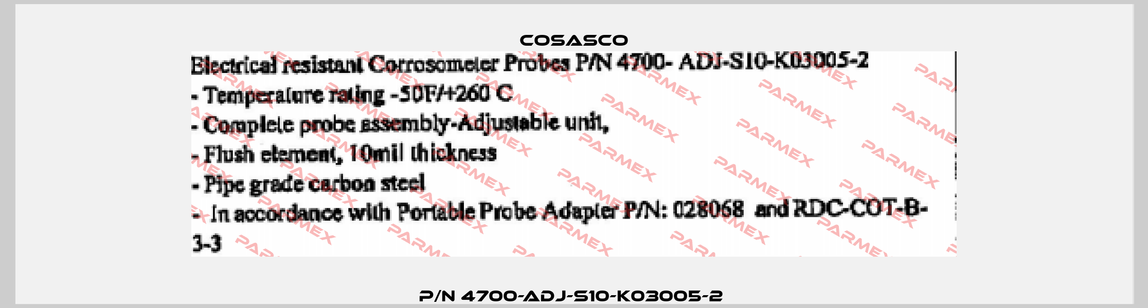 P/N 4700-ADJ-S10-K03005-2  Cosasco
