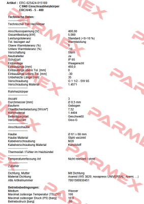 ERCH/45 - 5 - 400 / ERC-025424-015189 Schniewindt