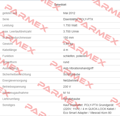 POLY-PTX® 800 40002   Eisenblätter