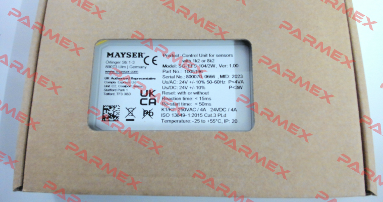 Nr. 1005196 Type SG-EFS 104 2W Mayser