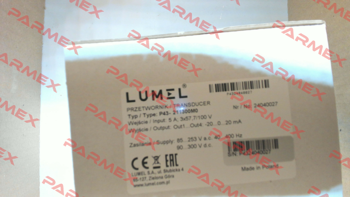 type Р43-211300М0 LUMEL