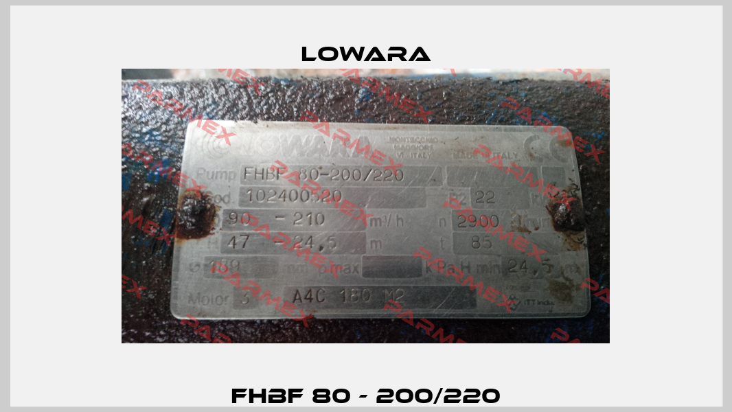FHBF 80 - 200/220 Lowara