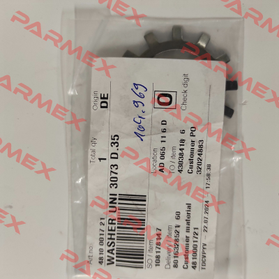 Lock washer  481001721 Varisco pumps
