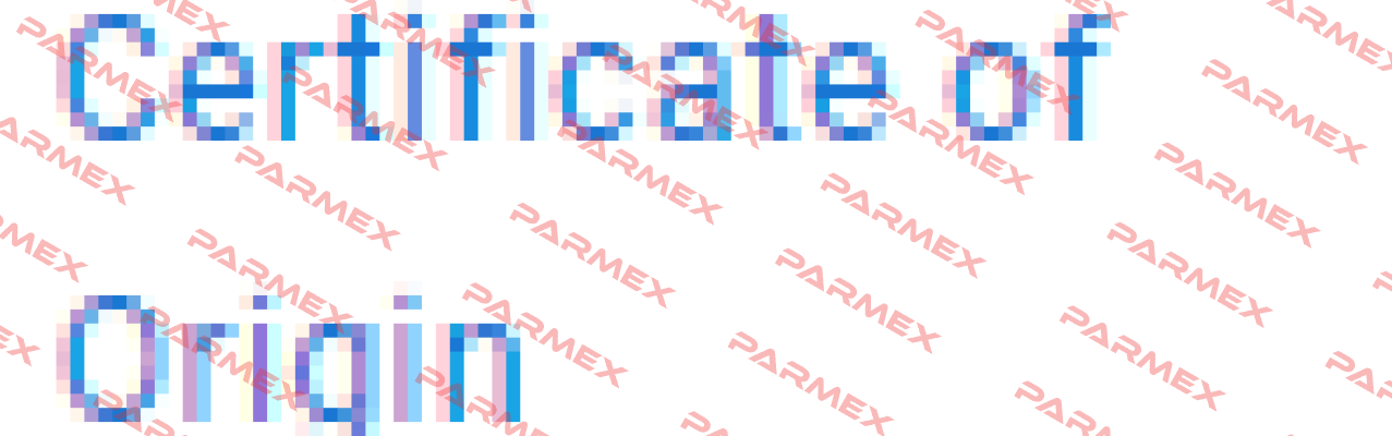 Certificate of Origin End Armaturen