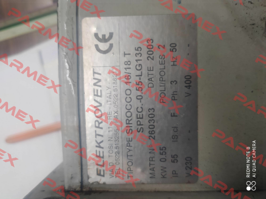 SIROCCO 16/18 T ELEKTROVENT