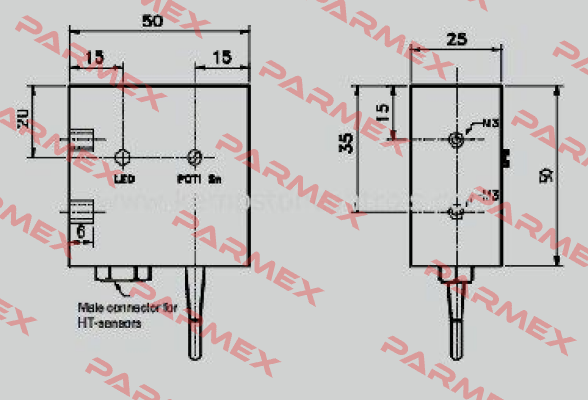 P/N: 550500 Type: ISA-10-BB-S-50x50x25-PA-Z02/Y22-1 Rechner