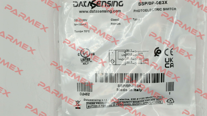 SSP/0P-0E3X Micro Detectors / Diell (now Datasensing)