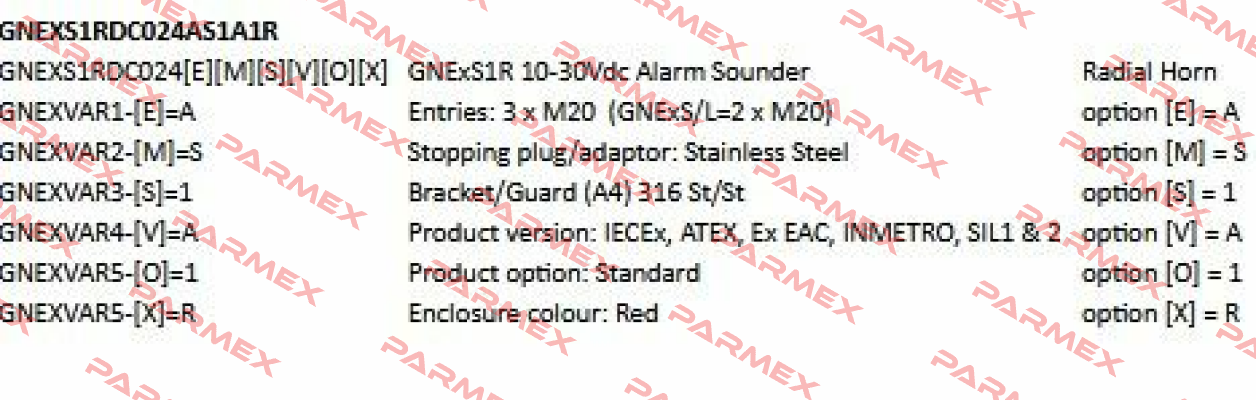 GNExS1RDC024AS1A1R E2S