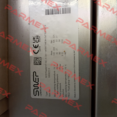 B25THx60/1P-SC-S 2X1 / PN: 13847-060 Swep