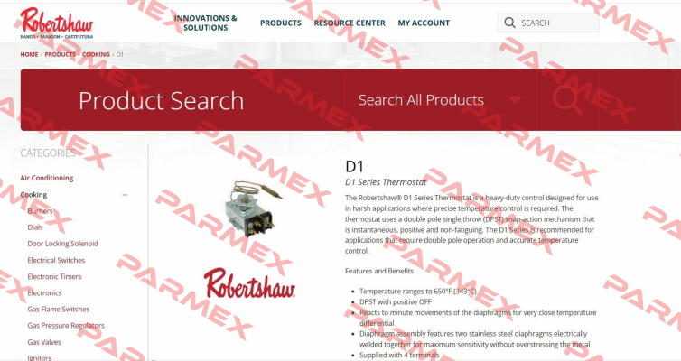 D1 series Robertshaw
