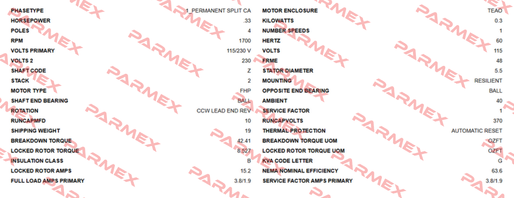 K55HXLKY-3773 Us Motor
