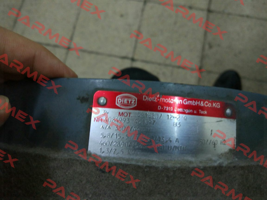 Back Cover For DR132M/12-2 Q  Dietz-Motoren