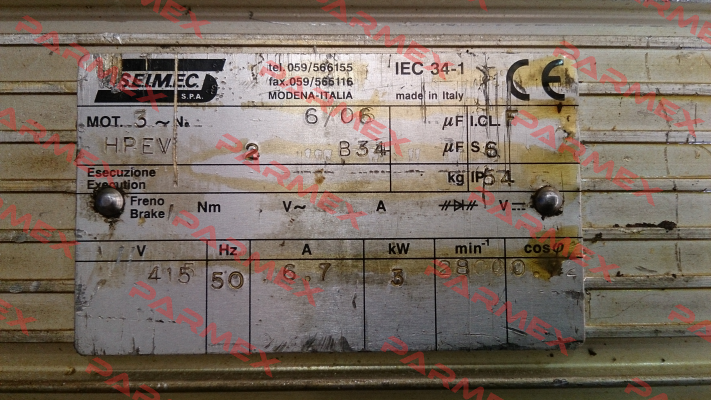 HPEV71SA SEIMEC-Flachmotor  Seimec (Rossi)