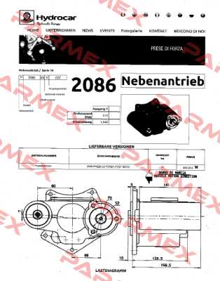 Obsolete  2086 replaced by  P82M5P10294  + 199K0300000 Hydrocar