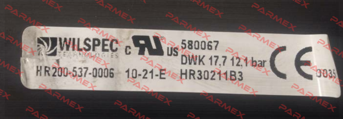 HR200-537-0006 Wilspec