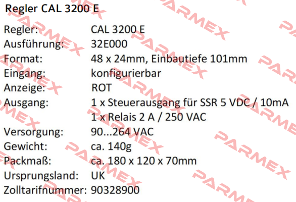 CAL32E000  Cal Controls