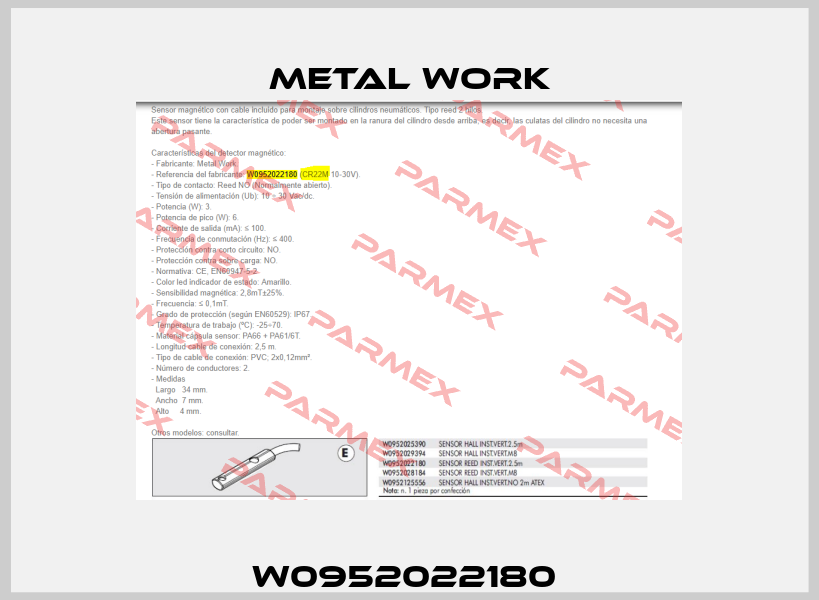 W0952022180  Metal Work