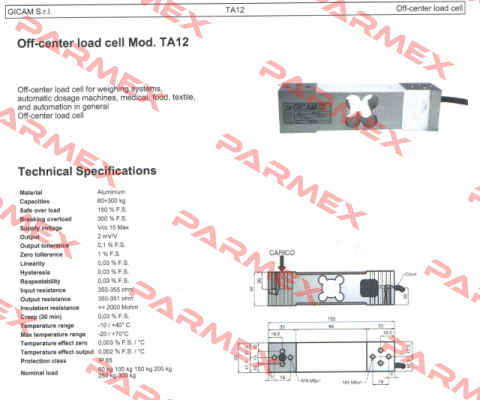 Model TA12  Gicam