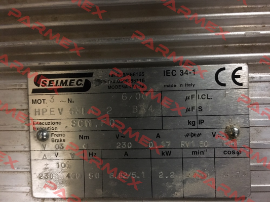HPEV 63LA 2 B34 Seimec (Rossi)