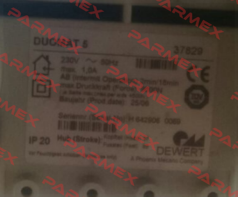 37829 - obsolete, replaced by -ID 70915  DEWERT
