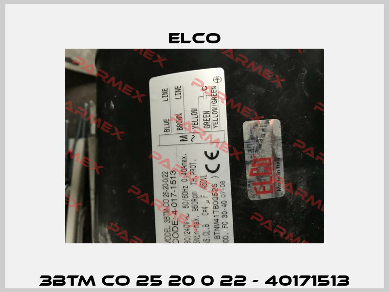 3BTM CO 25 20 0 22 - 40171513 Elco