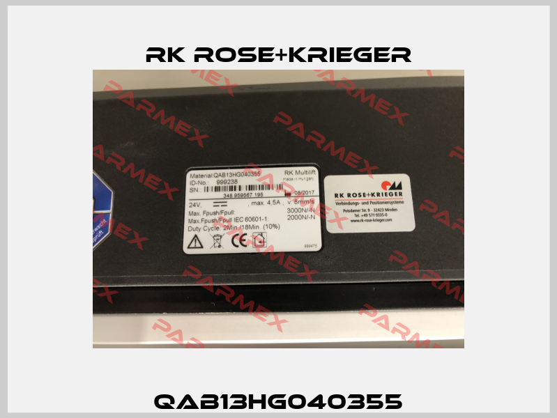 QAB13HG040355 RK Rose+Krieger