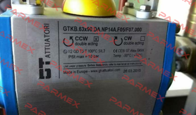 GTKB.63x90.DA.NP14A.F05/F07.000 GT Attuatori