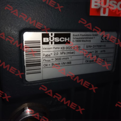 KB 0020 D 100 SM XX Busch