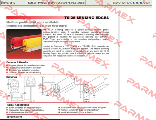  TS26C/0805/3  Tapeswitch