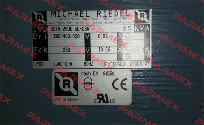 RSTN2500UL-CSA Michael Riedel Transformatorenbau