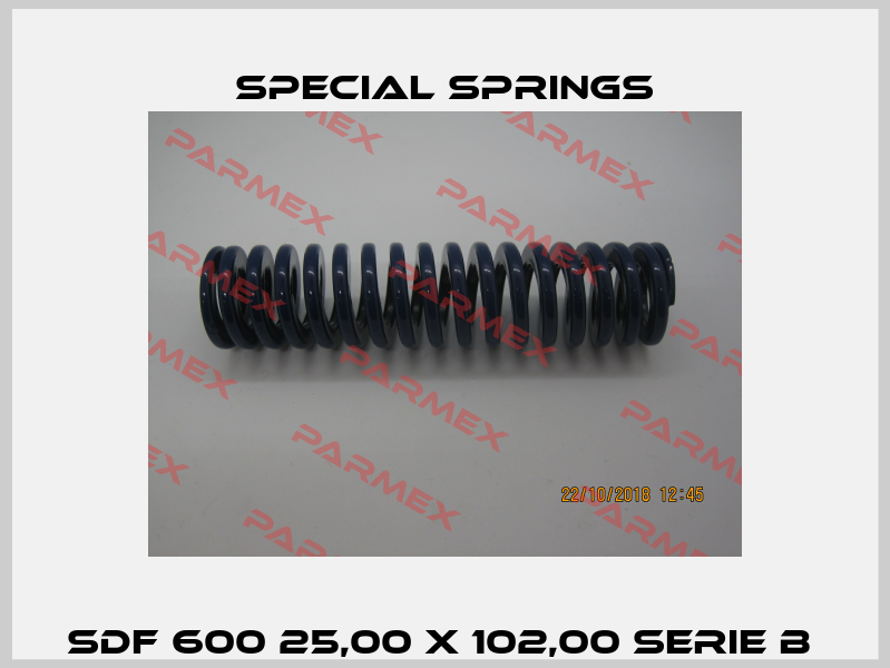 SDF 600 25,00 X 102,00 SERIE B  Special Springs
