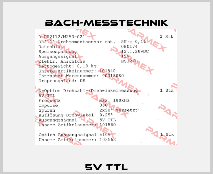 5V TTL Bach-messtechnik