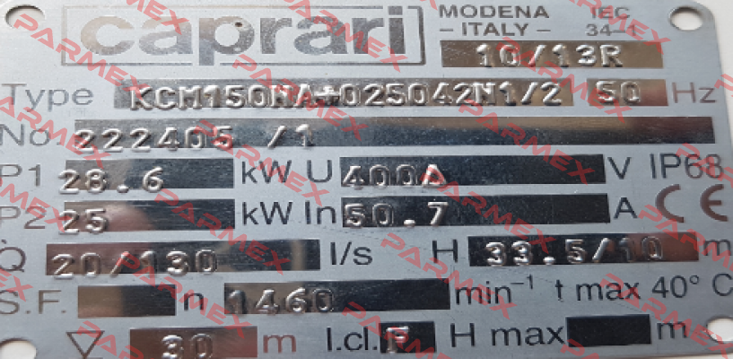 AE01342 (for KCM150NA+025042N1/2) CAPRARI