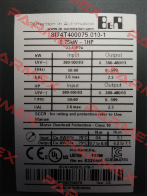 8I74T400075.010-1 Br Automation