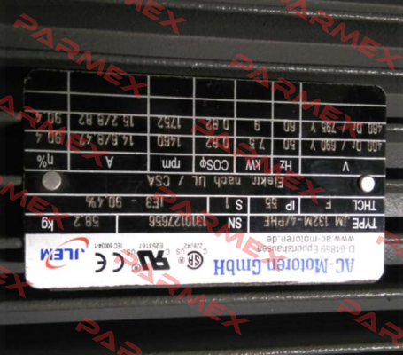 JM-132M-4/PHE / alternative FCA 132 M-4 / PHE B5 / UL AC Motoren