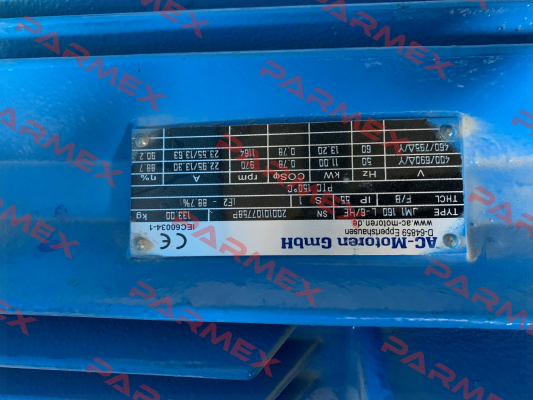 Type: JM1 160 L-6/HE AC Motoren