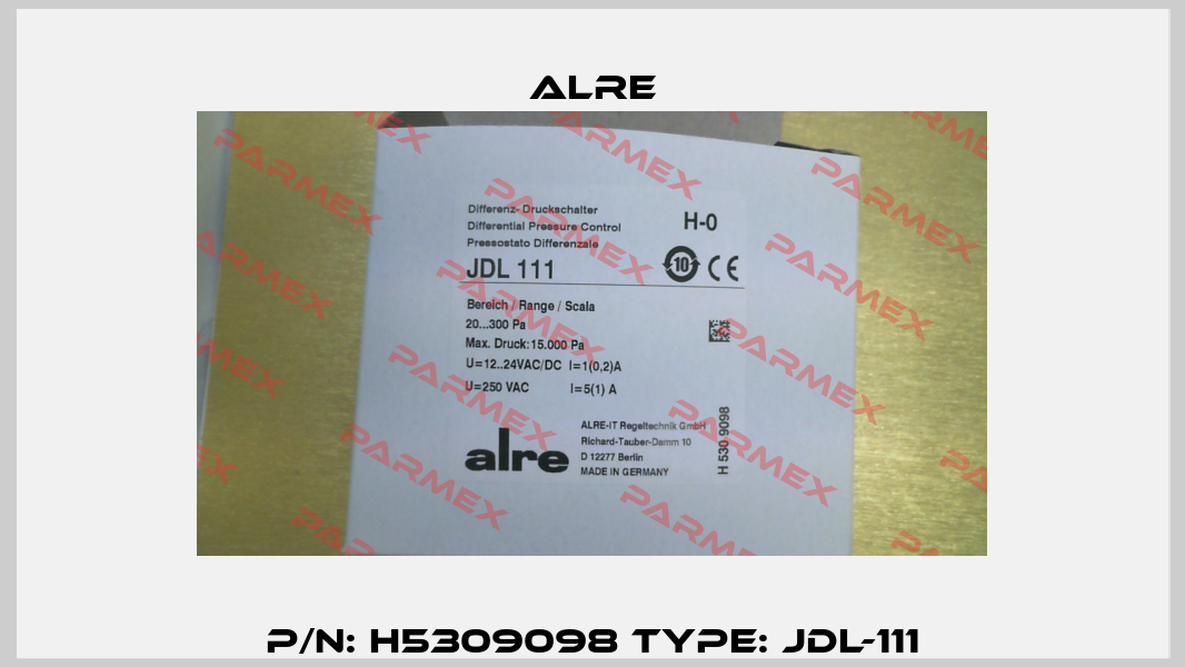 P/N: H5309098 Type: JDL-111 Alre