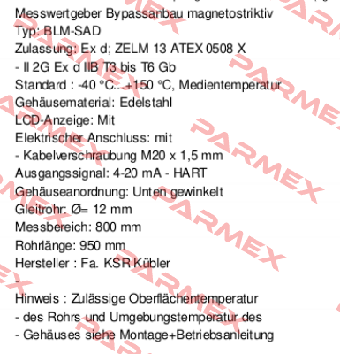 FFG-BP.20H3OD-DTK48-800 (10158834) Ksr Kuebler