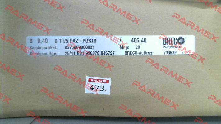 9,4 T1/5"/406,4-PAZ (160 xl 037) Brecoflex