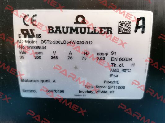 DST2-200LO54W-030-5-D-DH-6-MTR-O-000 Nr. 00476196 Baumüller