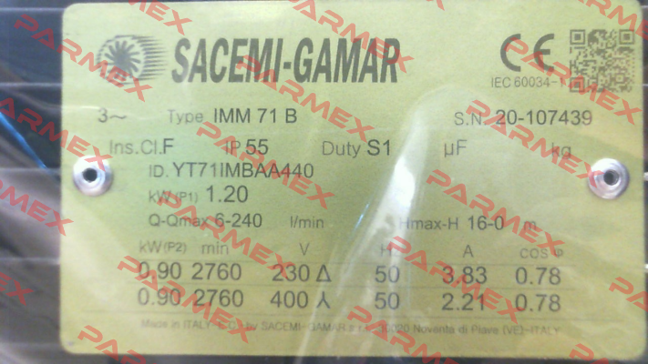 IMM 71B (YT71IMBAA440-1) Sacemi