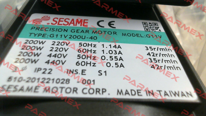 reducer for G11V200S-40 Sesame Motor