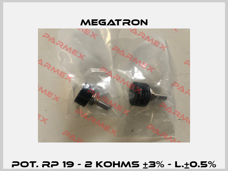 POT. RP 19 - 2 KOHMS ±3% - L.±0.5% Megatron