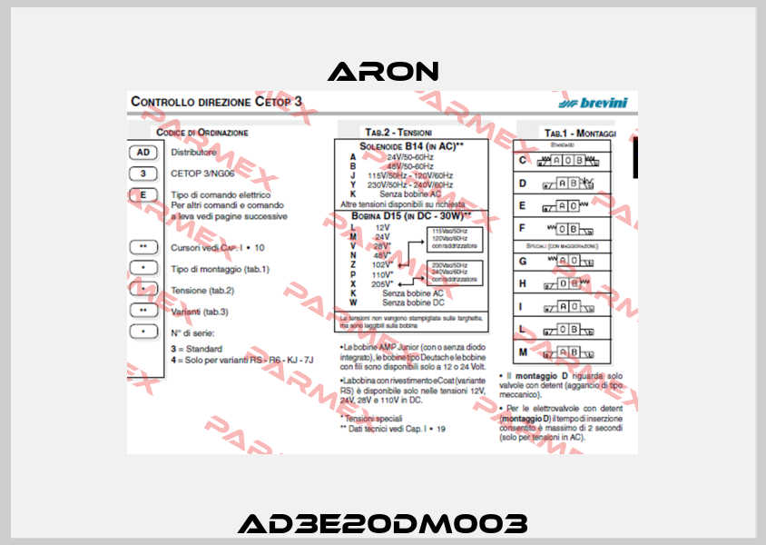 AD3E20DM003 Aron
