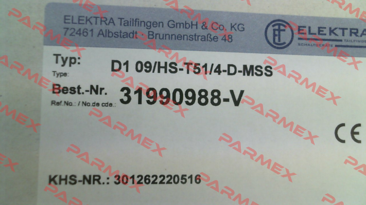 D1 09/HS-T51/4-D-MSS Elektra Tailfingen